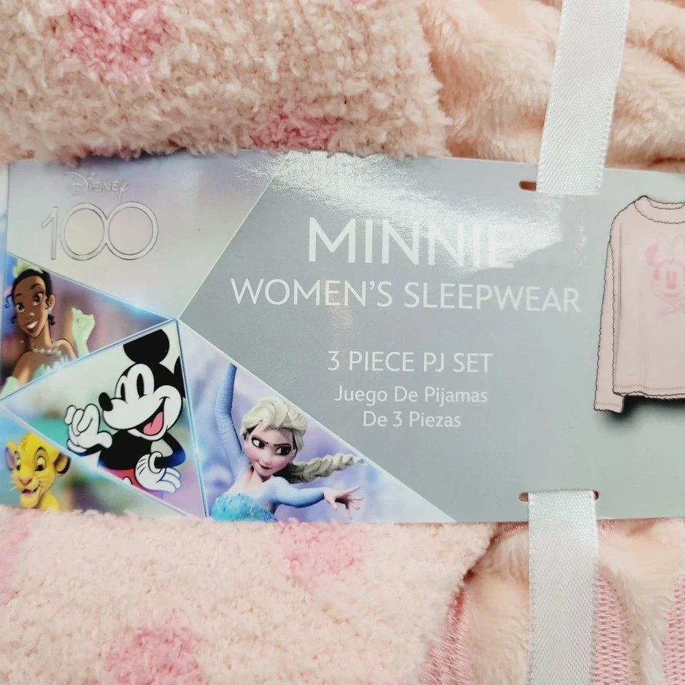 NEW Disney Women's Minnie Mouse Sleepwear Gift Set W/ Socks Size 2x (18W - 20W) - Picture 2 of 8